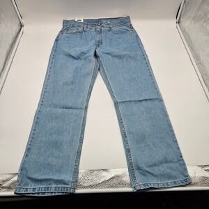 George Regular Fit Light Wash Denim Jeans Men Size 34x30 Straight Leg Casual